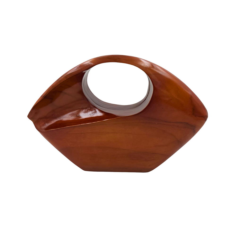 Buy Kavya Brown Handcrafted Wooden Clutch