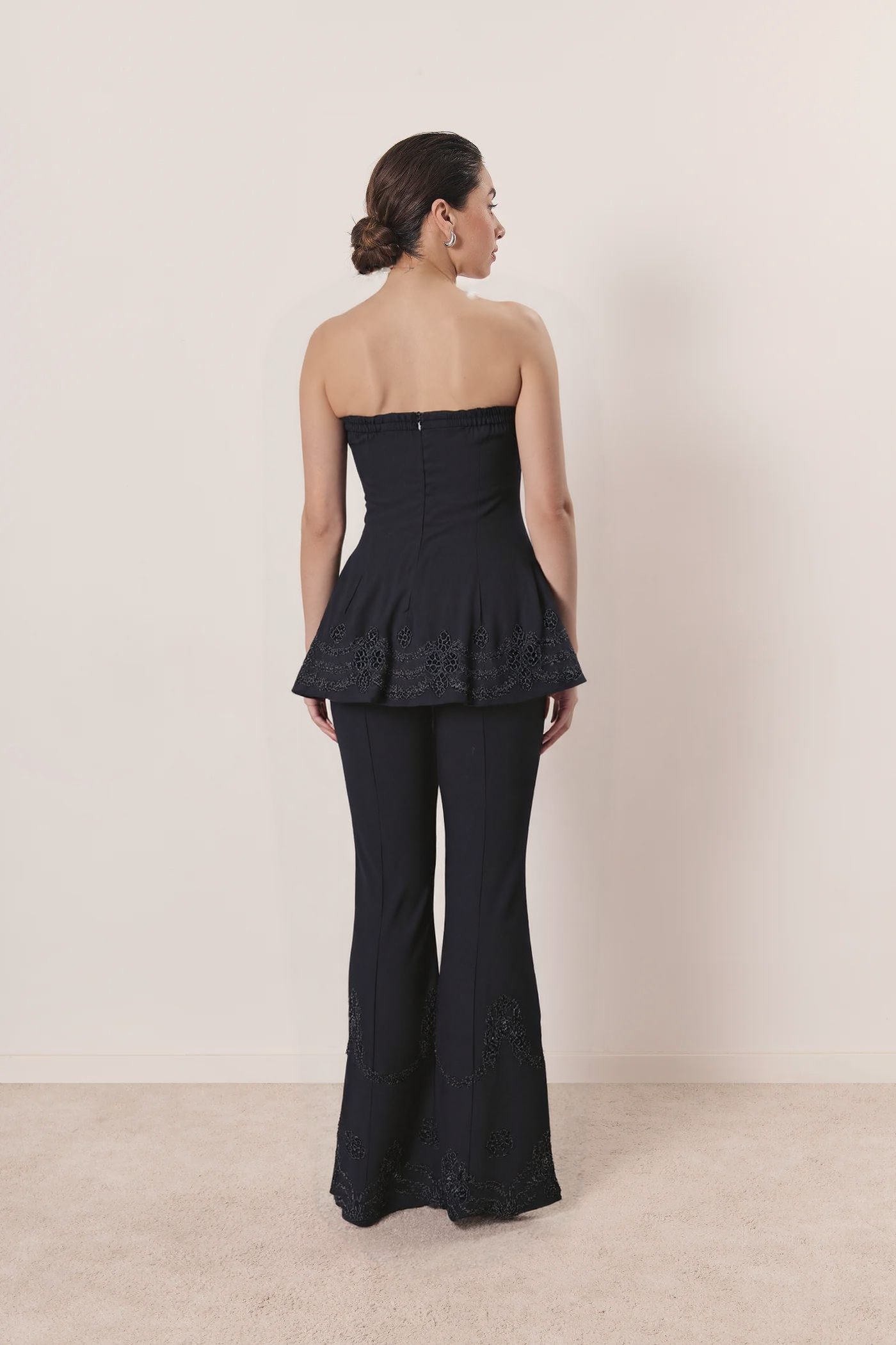 Embroidered Strapless Co-Ord Set