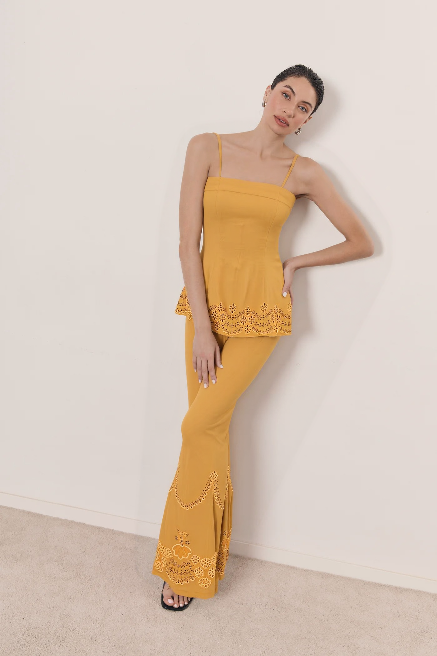 Embroidered Strapless Co-Ord Set