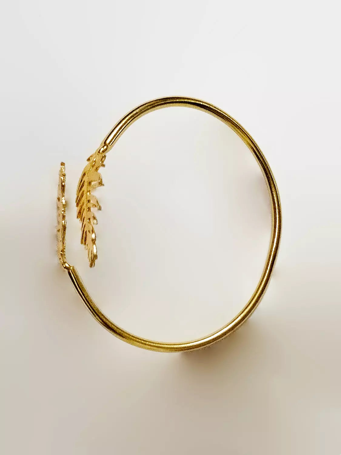 Golden Feather Adjustable Bracelet