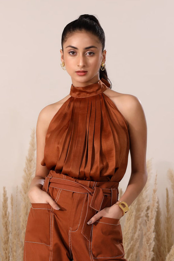 Dovehouse Pleated Silk Tank