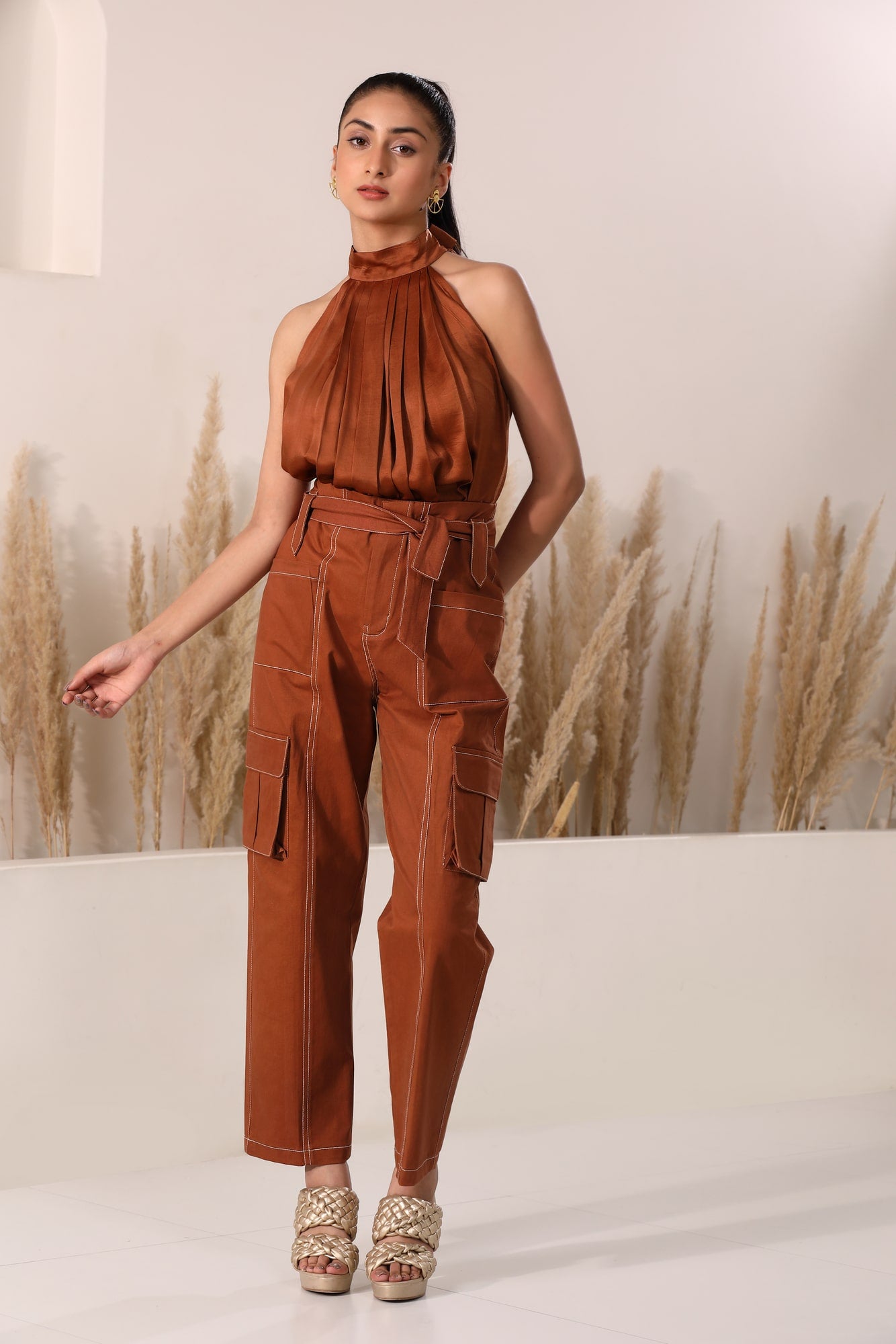 Dovehouse Pleated Silk Tank