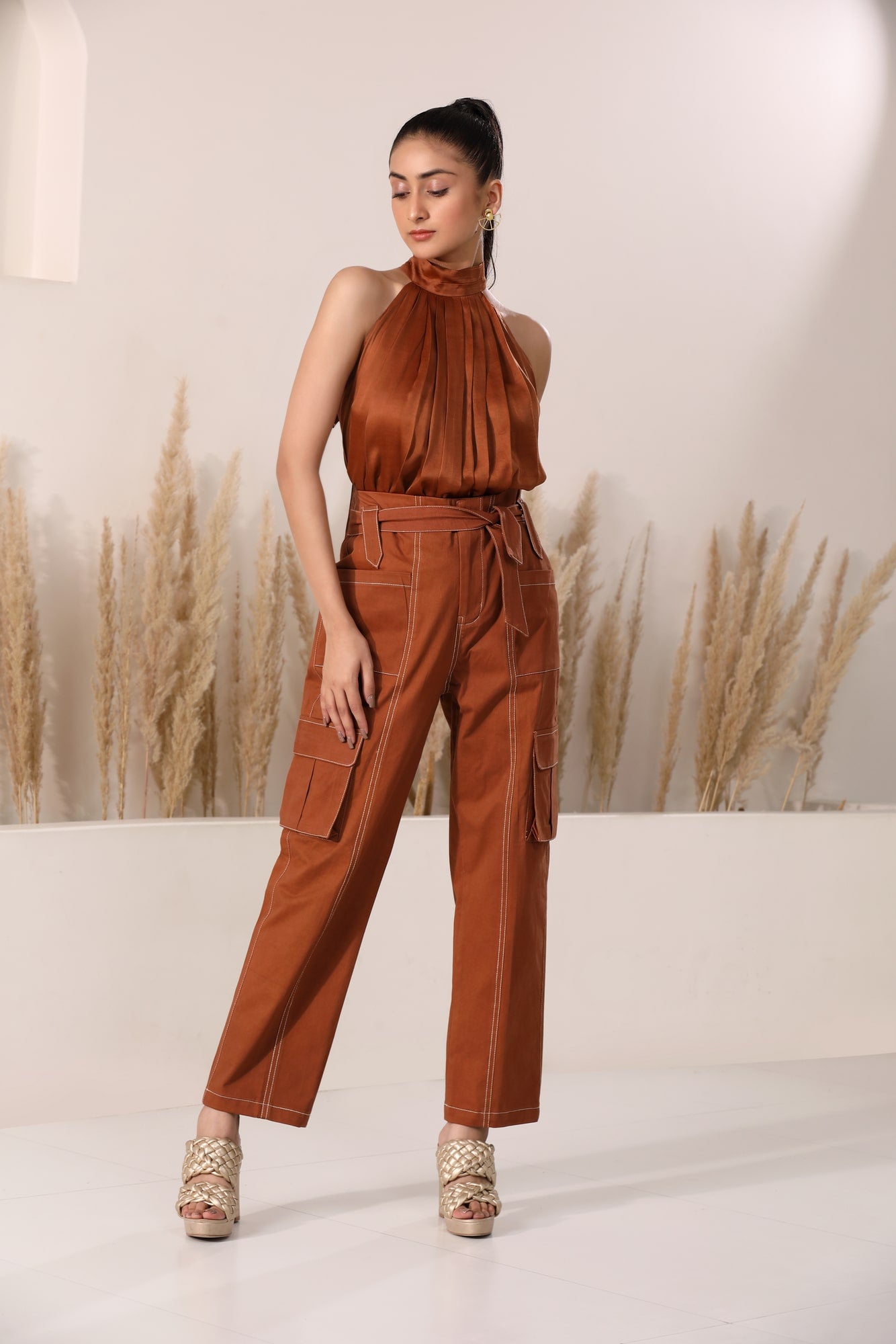 Dovehouse Pleated Silk Tank
