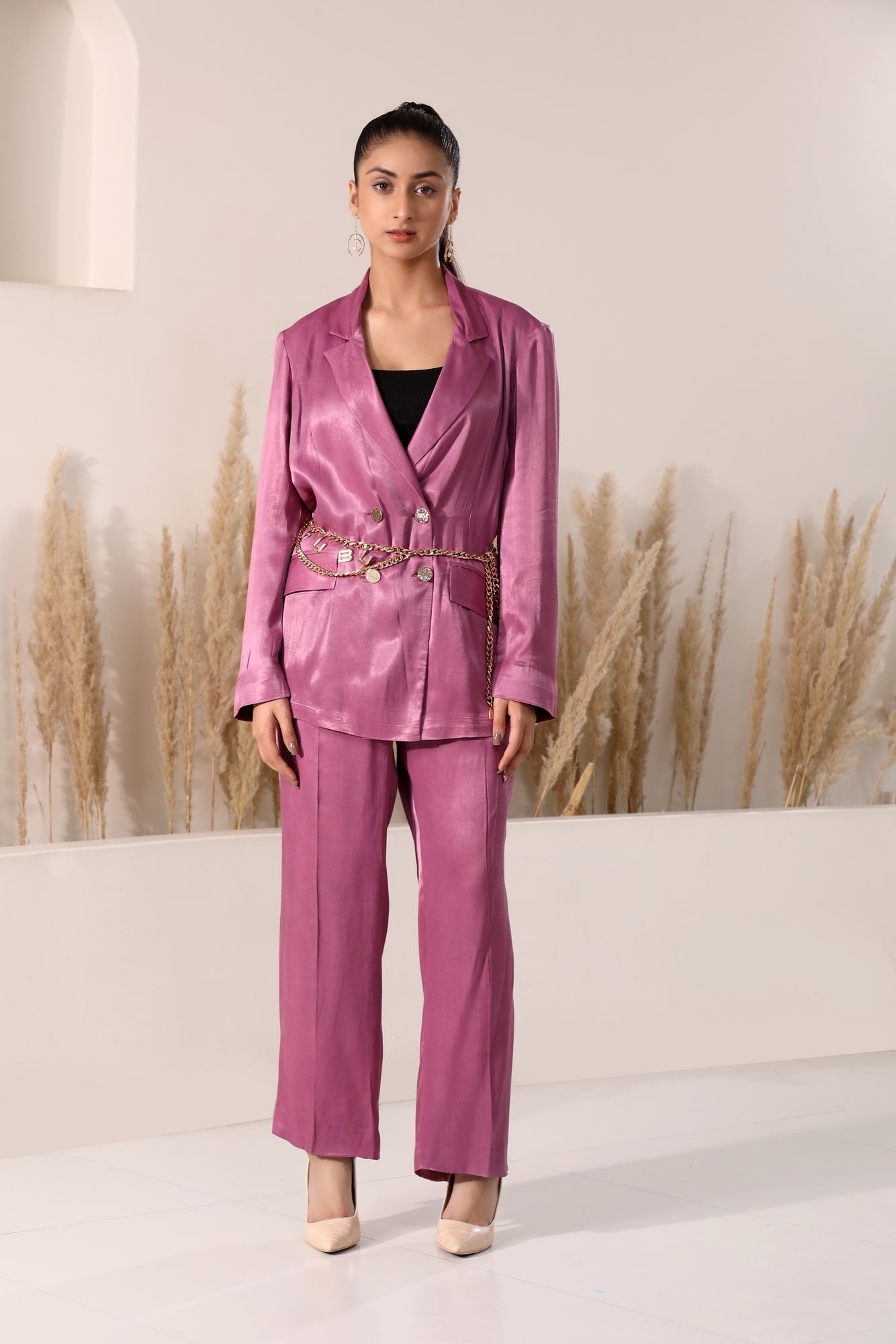 Elmore double-breasted Bamberg Silk blazer