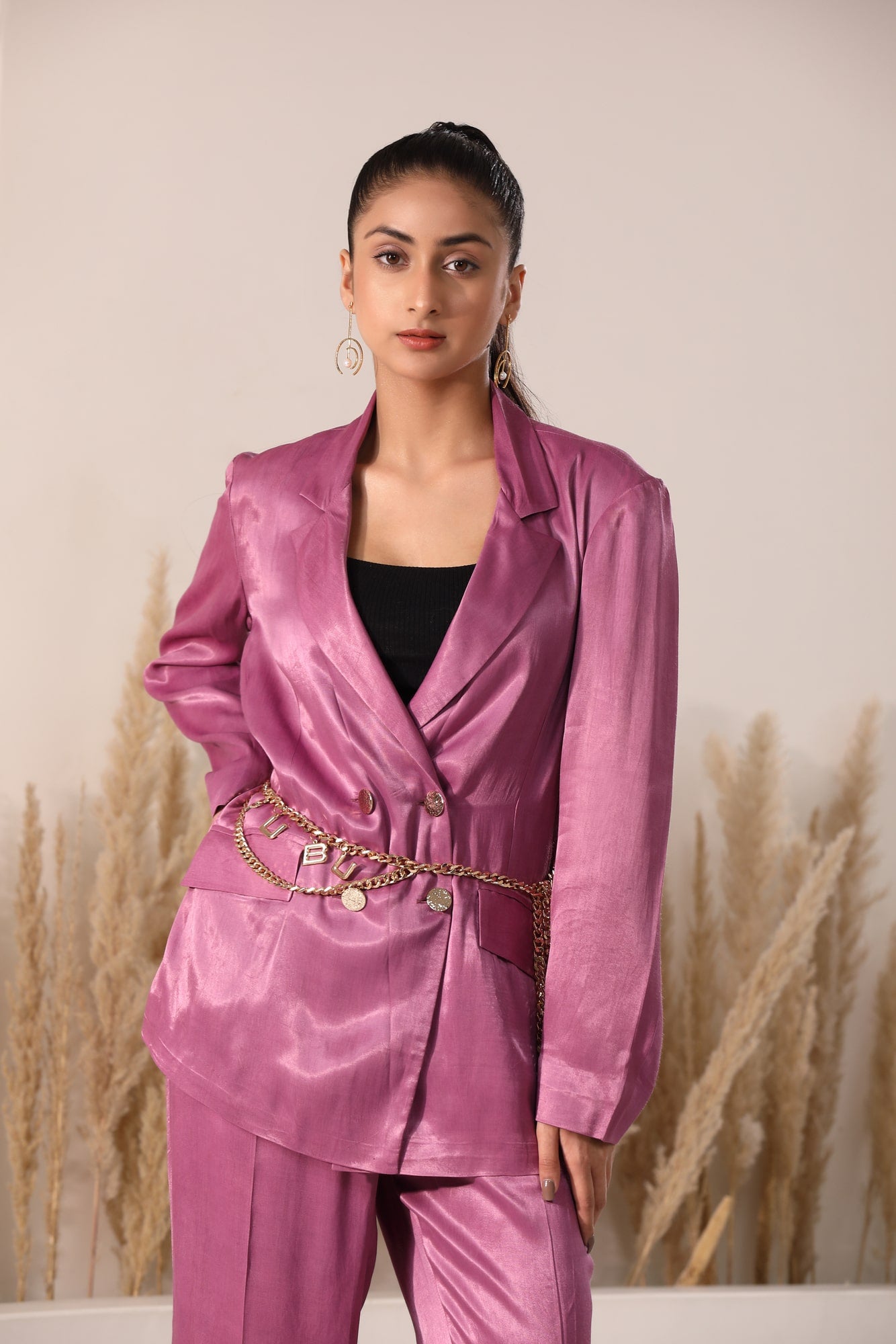 Elmore double-breasted Bamberg Silk blazer