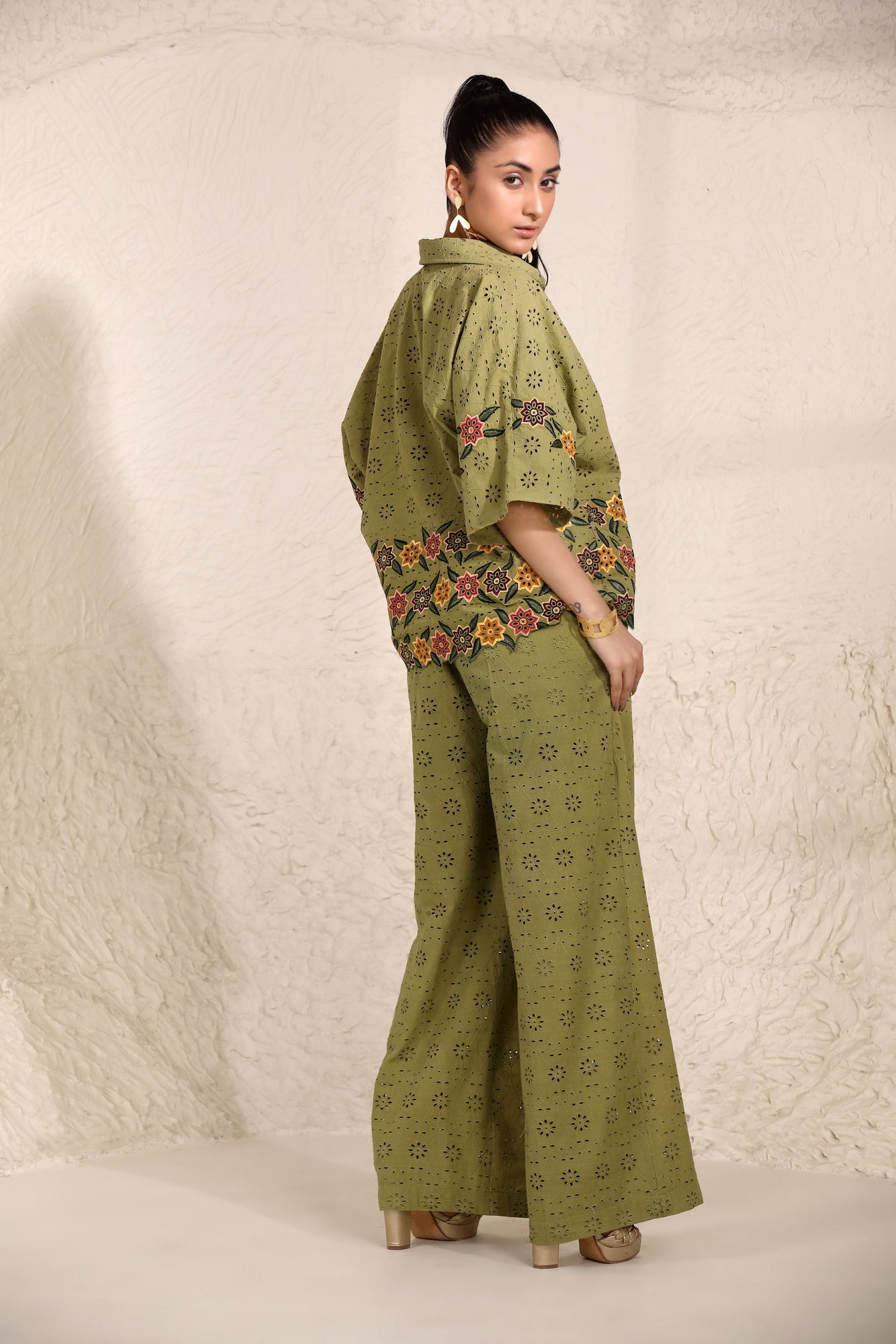 Agua Embroidered Cotton Shirt