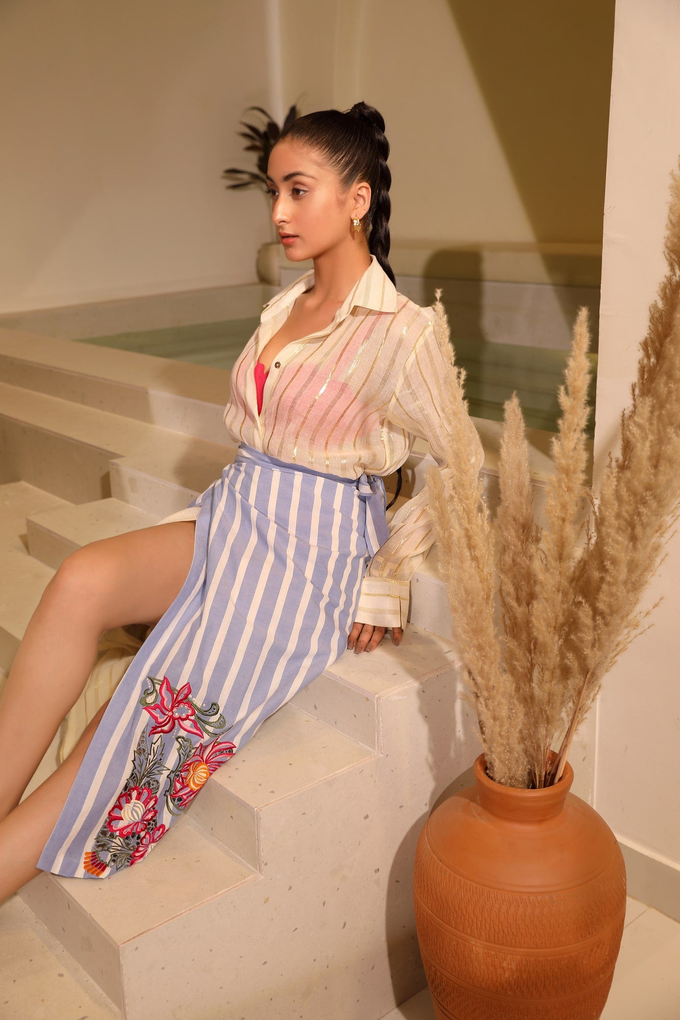 Wrap Midi Skirt
