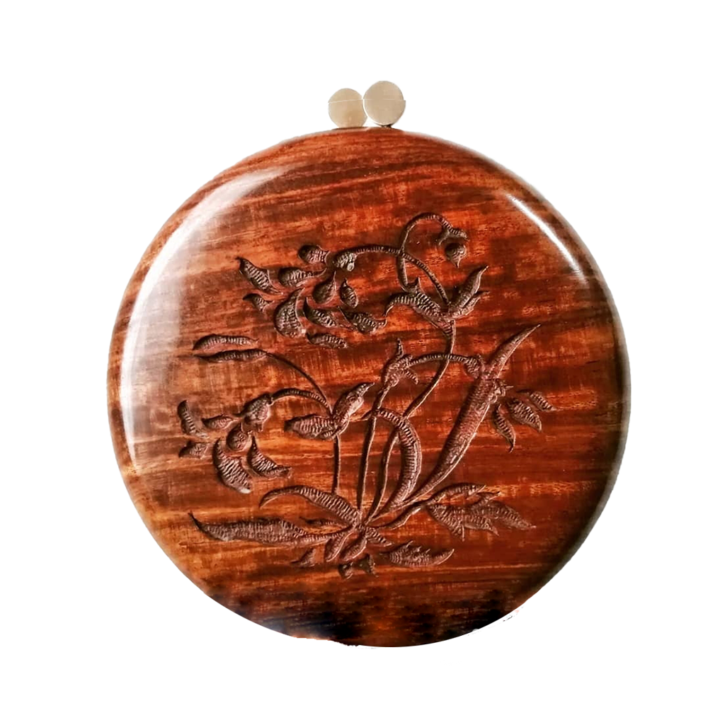Buy Lucy Wooden Handbag | Round Wooden Clutch for Women