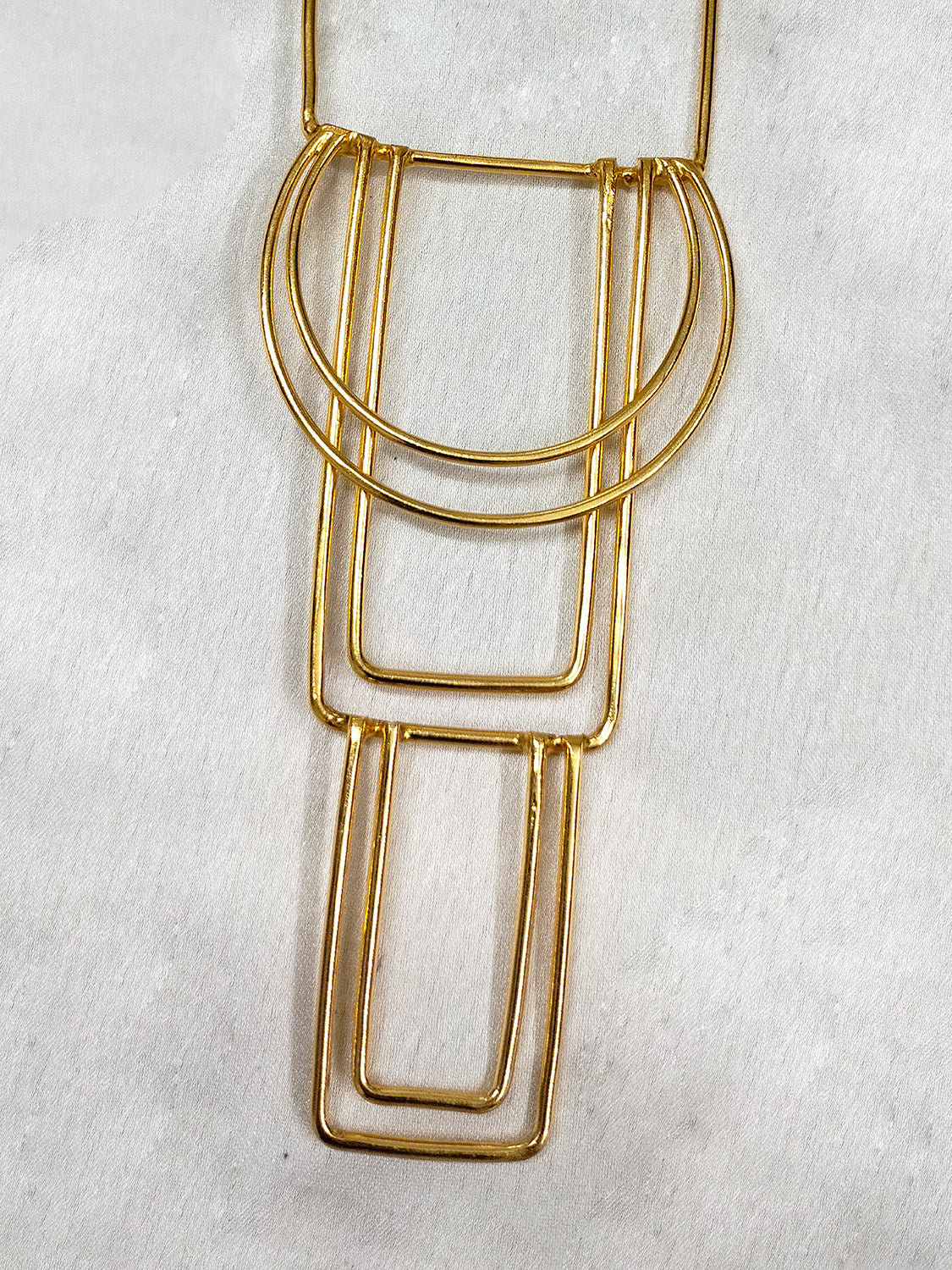 Gold Finish Enameled Necklace