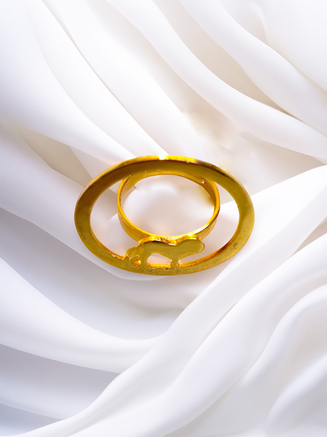 Gold Plated Lion Ring