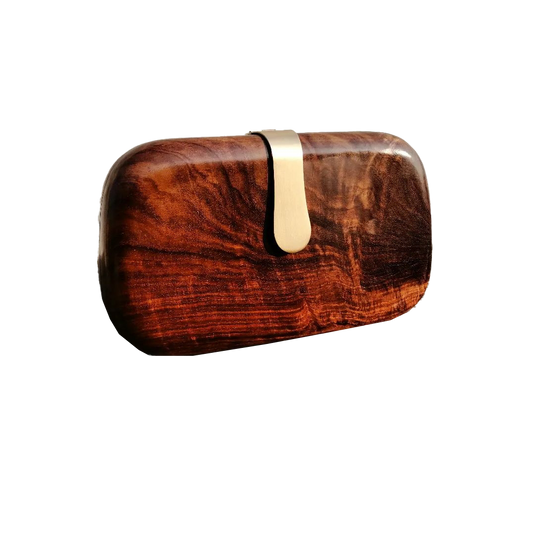 Wooden Capsule Clutch for Women