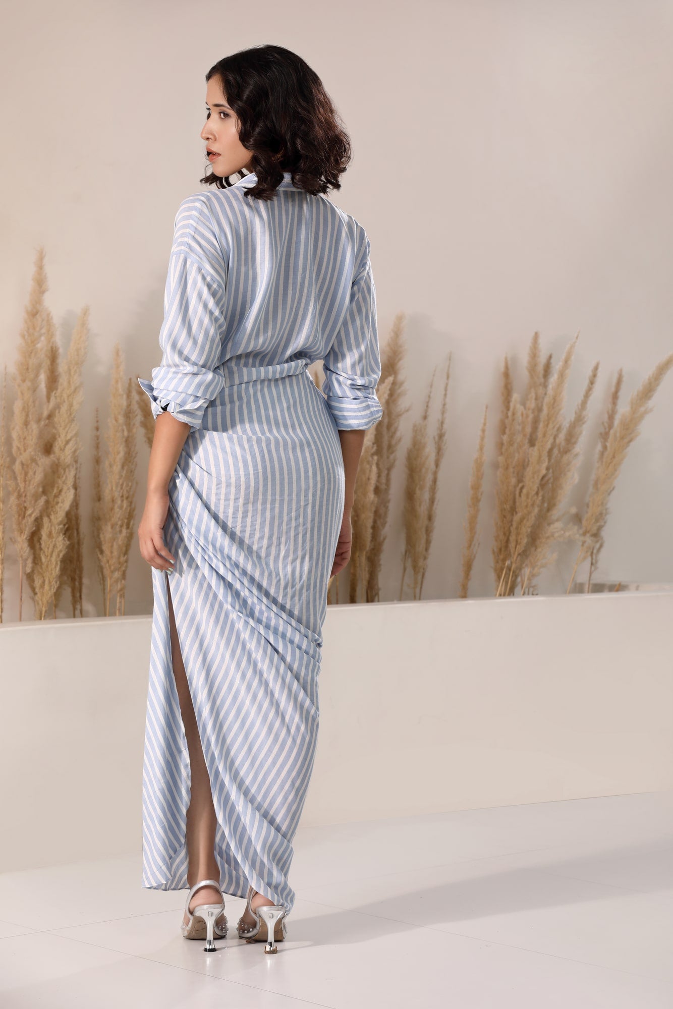 Shop Designer Draped shirt dress