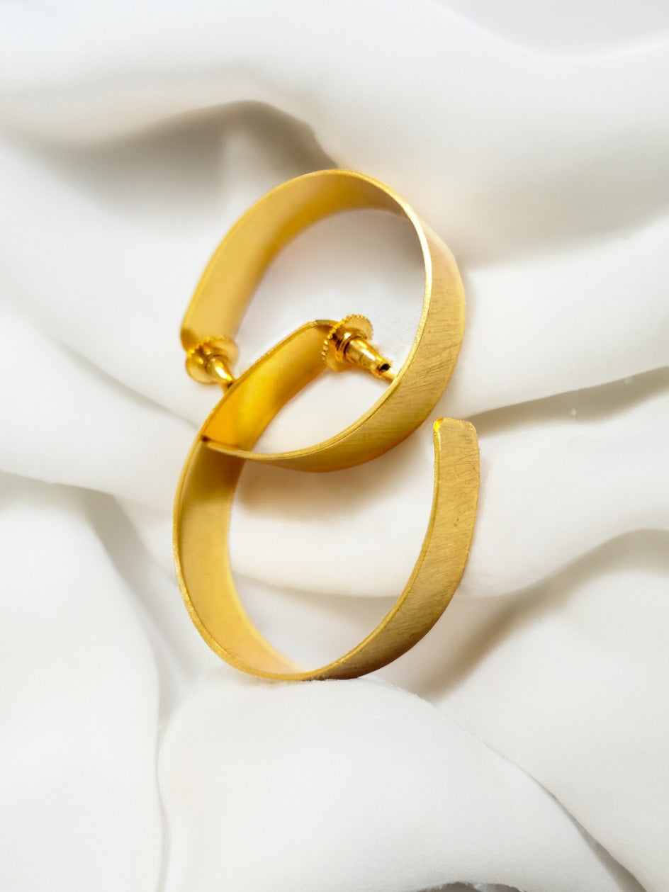 Plain Gold Loop Earrings