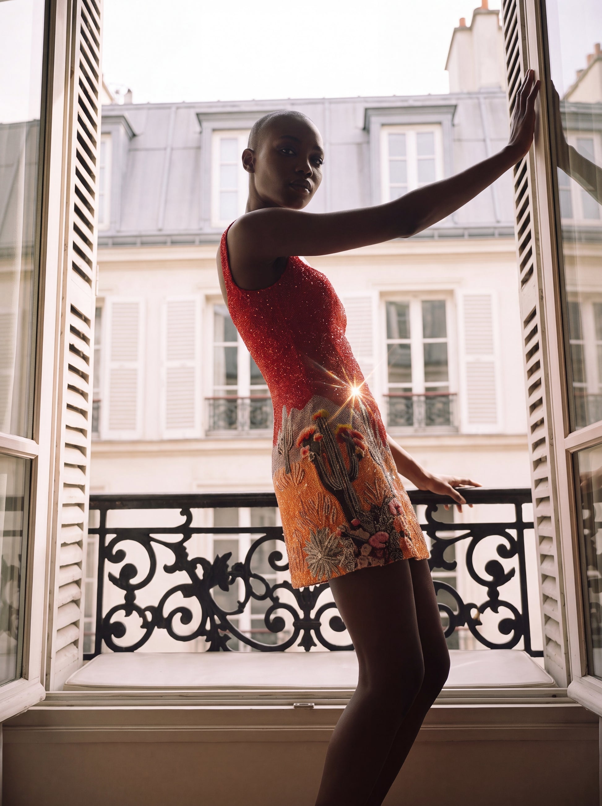 Luxury Hand Beaded Mini Dress